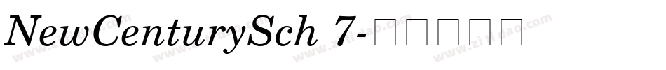 NewCenturySch 7字体转换